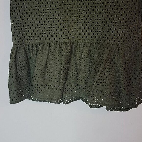 A.N.A Green Peplum Top Size Small NWT - Picture 4 of 6